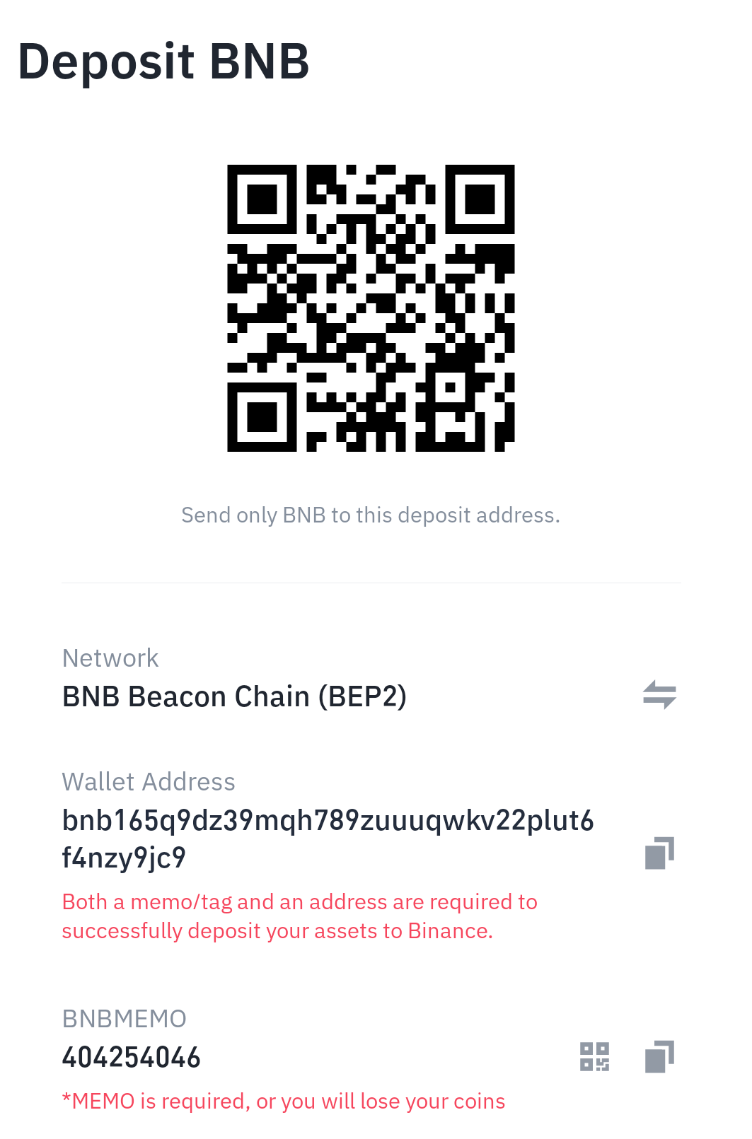 BNB(BEP2) QR code